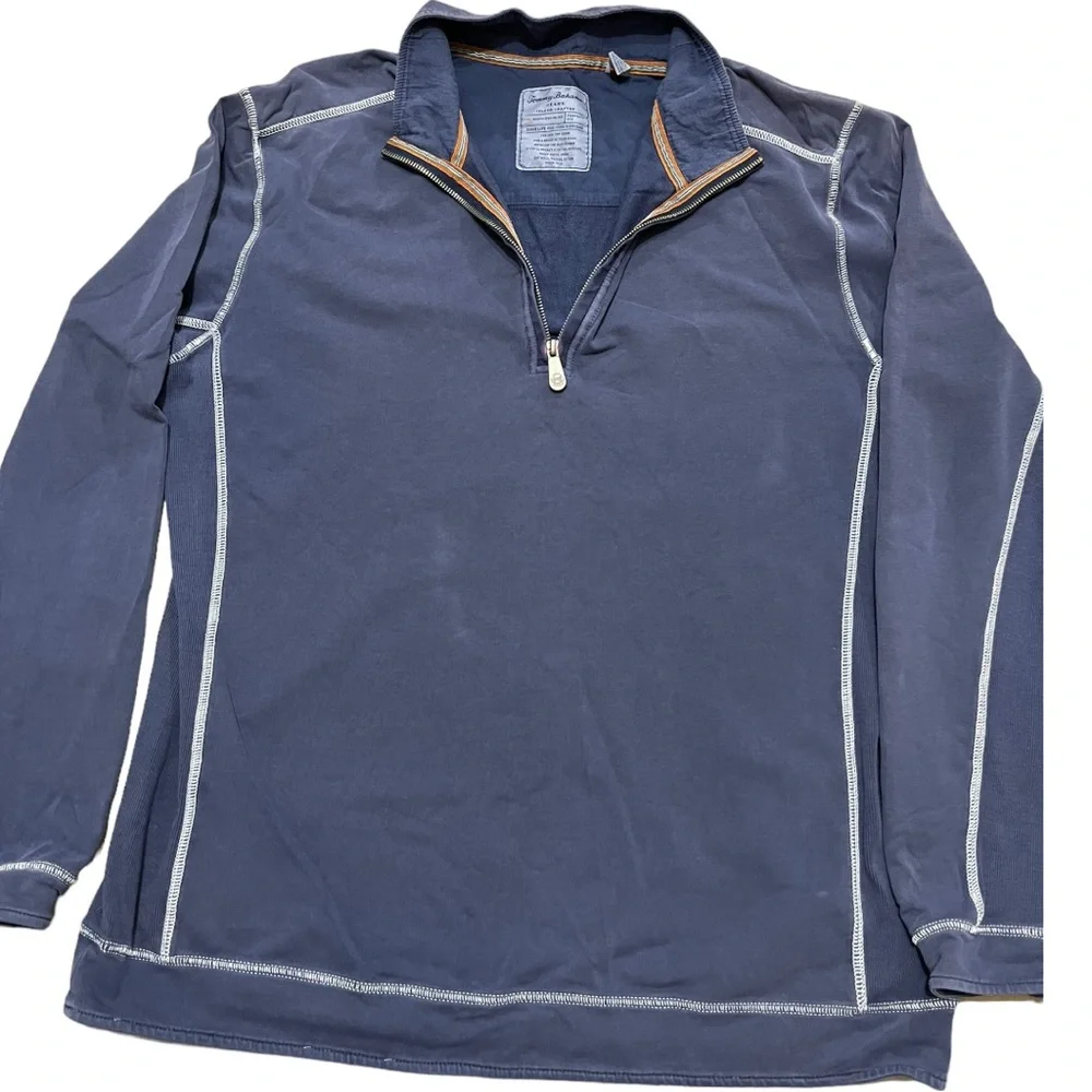 Men’s Tommy Bahama 1/4 Zip Blue Sweater - XL